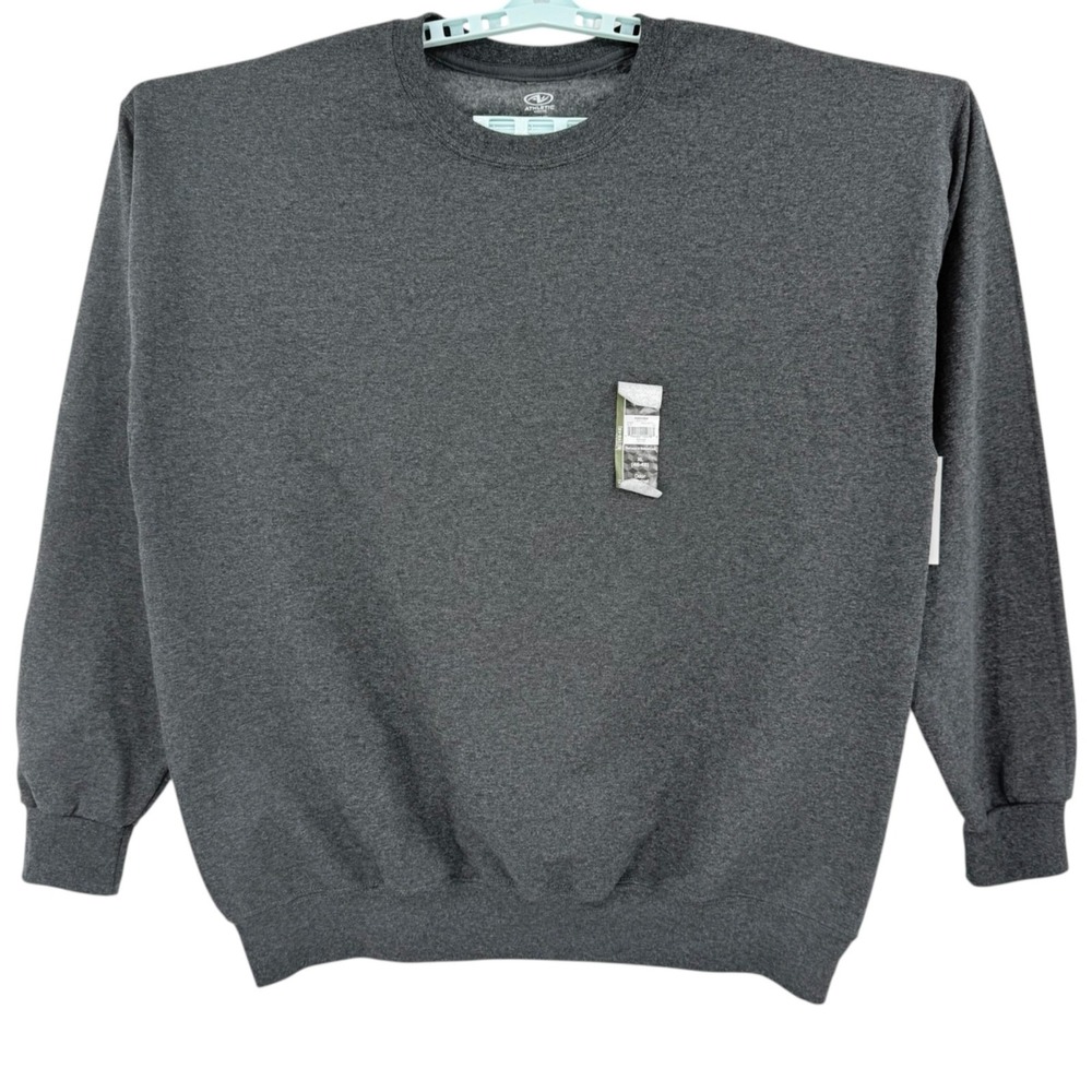 Athletic Works Men's Fleece Dark Gray Sweatshirt XL (46-48) Moisture Wicking NWT